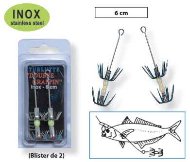 Flashmer Double Squid Jig Hooks On Wire