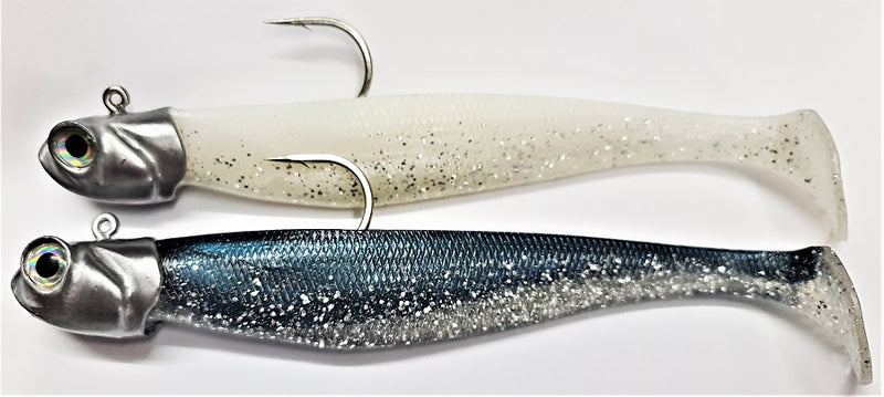 Ultimate Fishing Biomax Twin Shad 17cm Pearl White Glitter