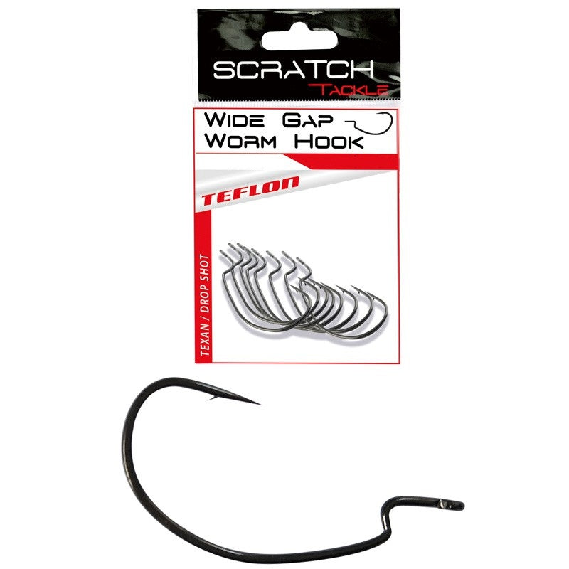 Scratch Tackle Wide Gap Worm Hook 4/0