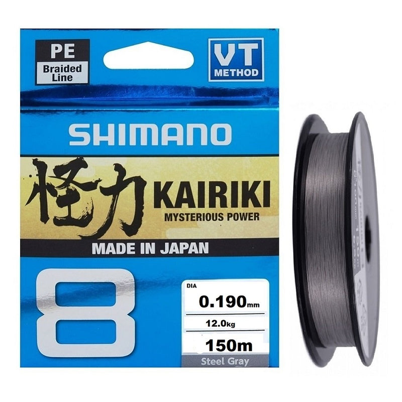 Shimano Kairiki 25lb 0.190mm 150m Steel Grey