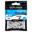 Explorer Tackle ~ Oval Aluminium Crimp Sleeves 2.8mm