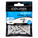 Explorer Tackle ~ Oval Aluminium Crimp Sleeves 2.0mm