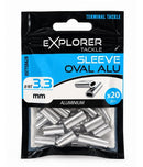 Explorer Tackle ~ Oval Aluminium Crimp Sleeves 3.3mm