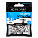 Explorer Tackle ~ Oval Aluminium Crimp Sleeves 3.5mm