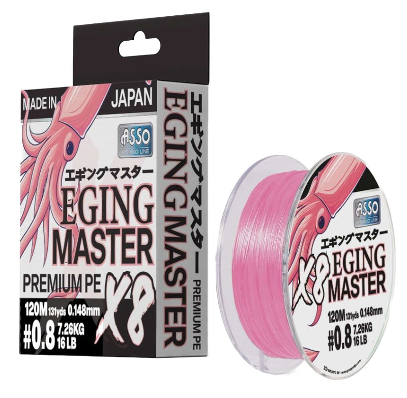 pe braided fishing line ASSO Eging Master PE Braid 120m PE#0.8 16lb