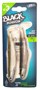 Fiiish Black Minnow 120 25g No3  Combo Double Pack Khaki & Ghost Minnow