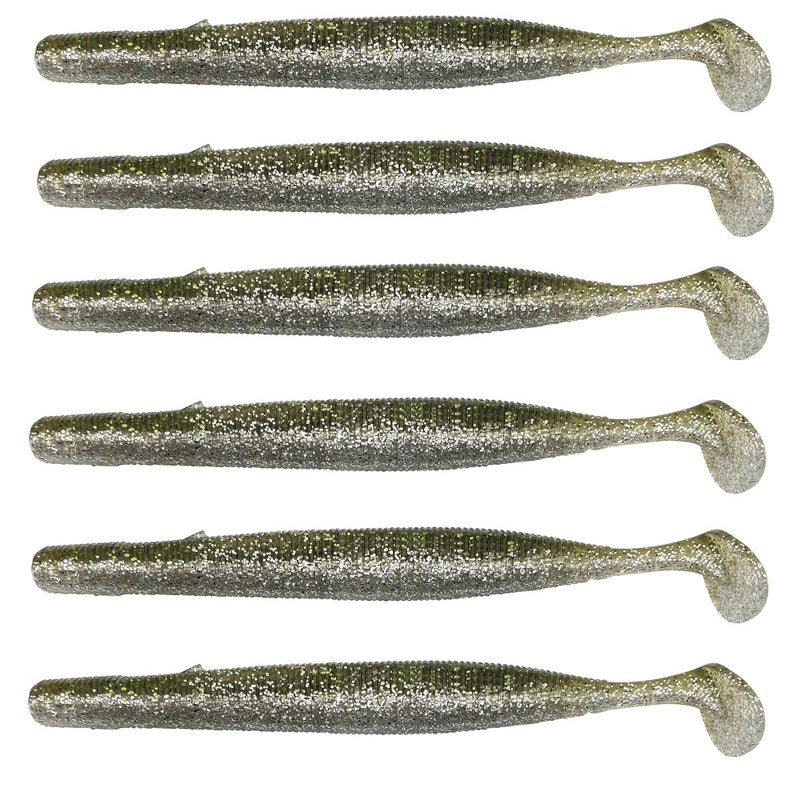 Savage Gear Gravity Stick Paddletail 15g 14cm Green Silver UV