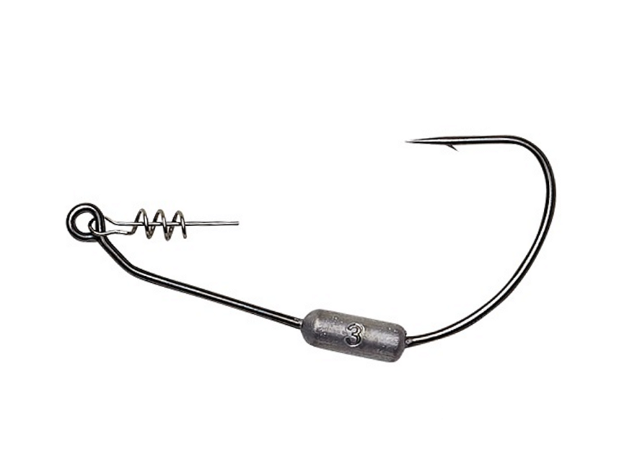 6 0 weedless fish hook TROKAR PRO-V FINESSE PLATINUM BLACK SIZE 1/0 QTY around weedless hook is a must Savage Gear Weedless Corkscrew Hook