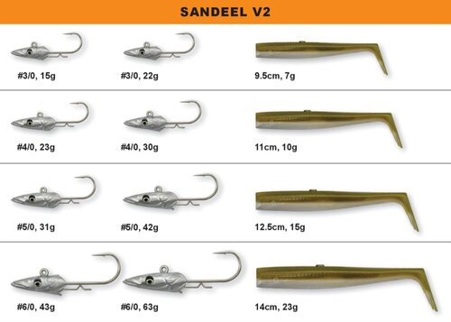 savage gear sandeel v2 Savage Gear Sandeel V2 Jigheads 42g 5/0
