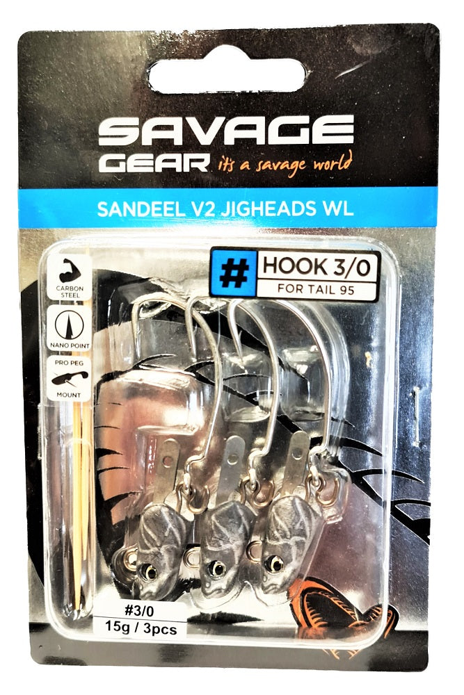 Savage Gear Sandeel V2 Weedless Jigheads 15g 3/0
