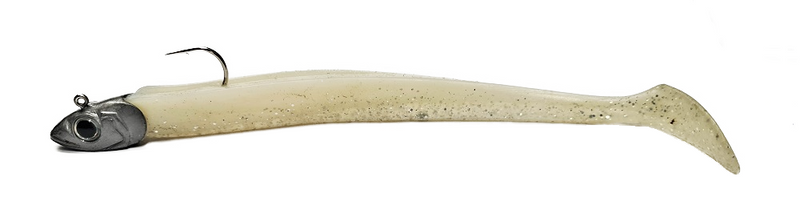 Ultimate Fishing Medium Sayori Shad 19 Pearl White Silver Glitter