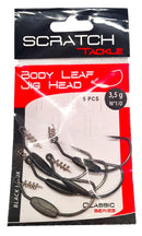 Scratch Tackle Body Leaf Jig Head 3.5g 1/0