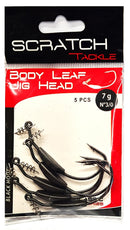 Scratch Tackle Body Leaf Jig Head 7g 3/0