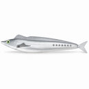 BallyWho Hollow Ballyhoo All Silver 12 inch stinger lure for Atlantic bluefin tuna trolling