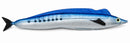 BallyWho Hollow Ballyhoo blue back 12 inch soft trolling stinger lure for Atlantic bluefin tuna with hollow body and bubble-producing side openings