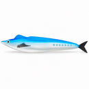 BallyWho Hollow Ballyhoo blue back 12 inch soft trolling stinger lure for Atlantic bluefin tuna with hollow body and bubble-producing side openings
