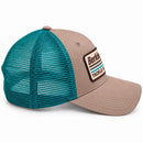 Berkley - Retro Striper Trucker Hat - Heather Teal