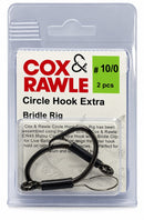 Cox & Rawle Circle Hook Extra 10/0 live bait bridle rigs for Bluefin Tuna fishing, pack of two