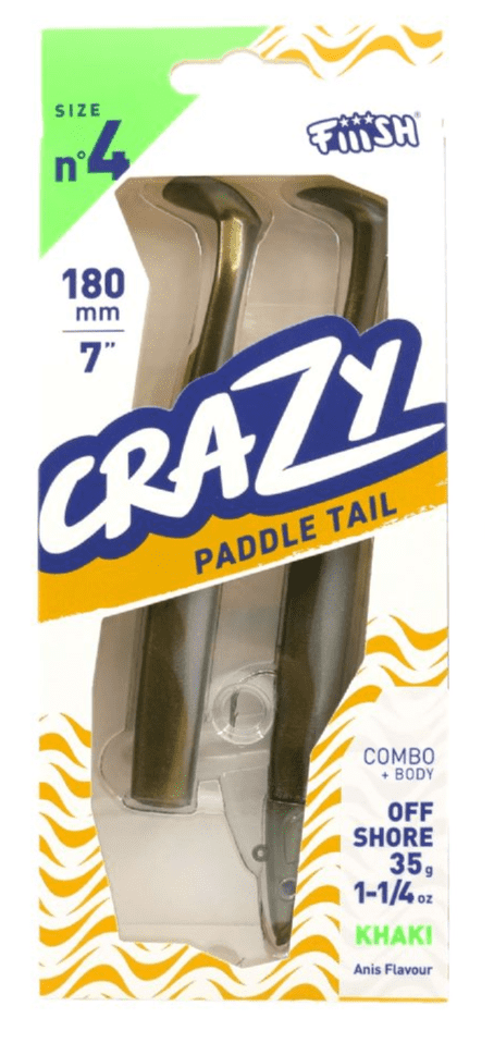 Fiiish Crazy Paddle Tail 180 Combo 35g No4 Khaki