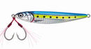 Savage Gear 3D Anchovy Jig 130g Blue Sardine with blue back, yellow spotted sides and double 3/0 assist hooks.