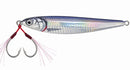 Savage Gear 3D Anchovy Jig 150g Anchovy colour, silver and blue metal jig fitted with double assist hooks.