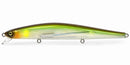 Zip Baits Abile 123S colour 669 Ayu, silent sinking bass lure with olive-green back, iridescent sides and shallow-diving bib.