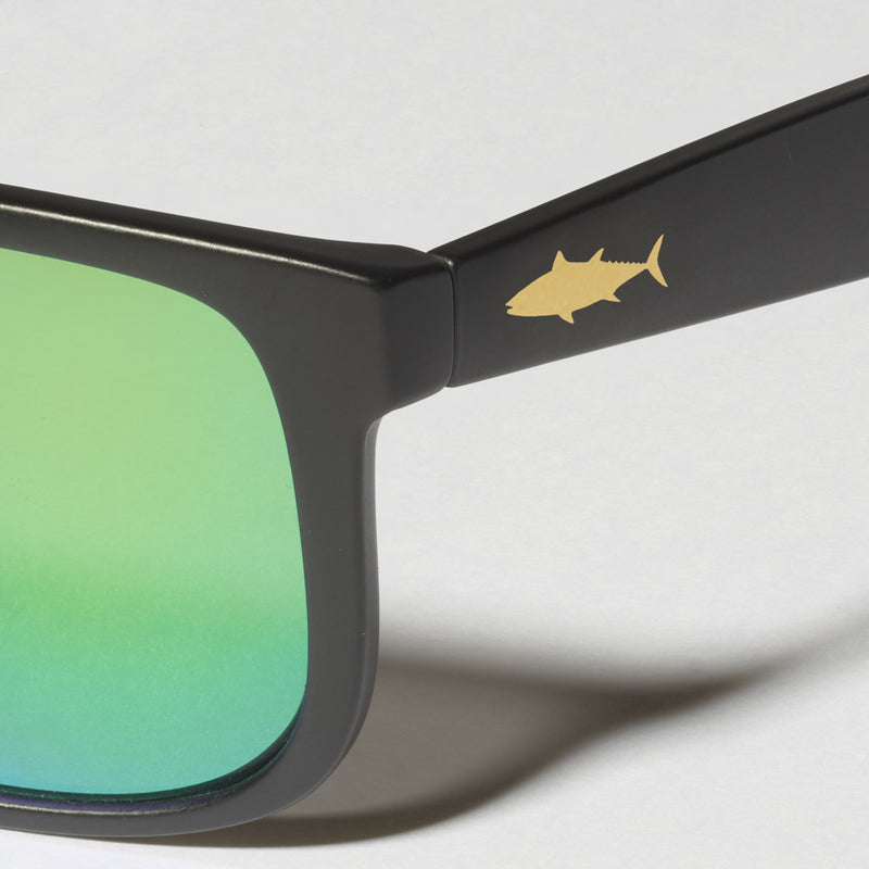 Big Fish 1983 - Easy Fish- Tuna - Black Frame - Grey Lens - Green Mirror