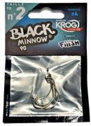 Fiiish Black Minnow 90 Replacement Krog Hooks No2