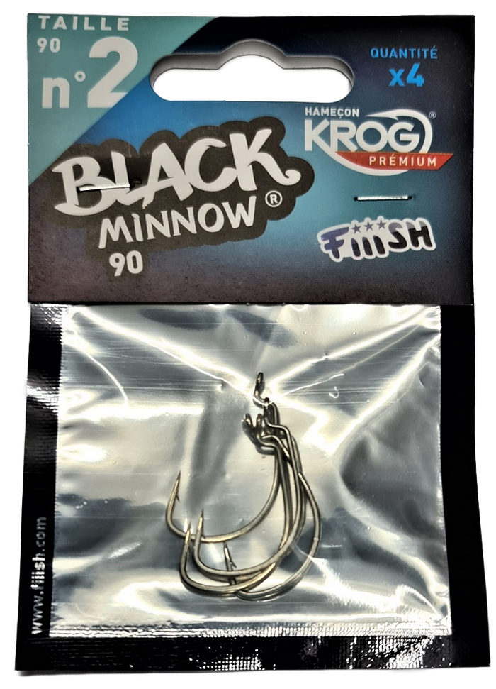 Fiiish Black Minnow 90 Replacement Krog Hooks No2 Fiiish Black Minnow 90 Replacement Krog Hooks No2