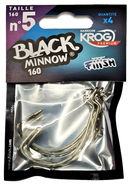 Fiiish Black Minnow 160 Replacement Krog Hooks No5