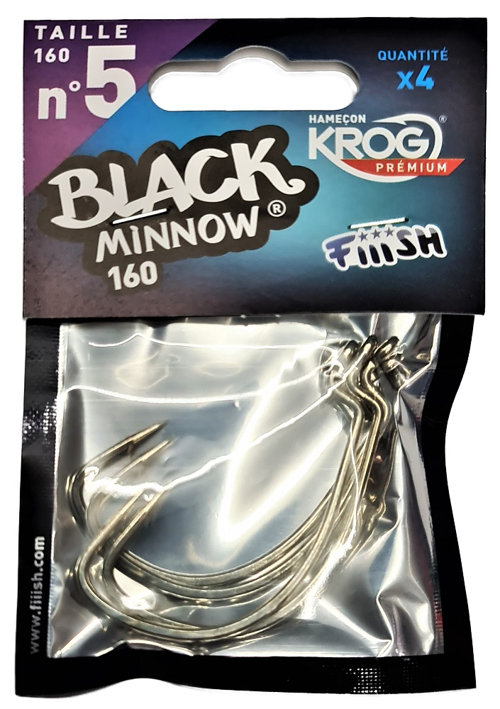 Fiiish Black Minnow 160 Replacement Krog Hooks No5