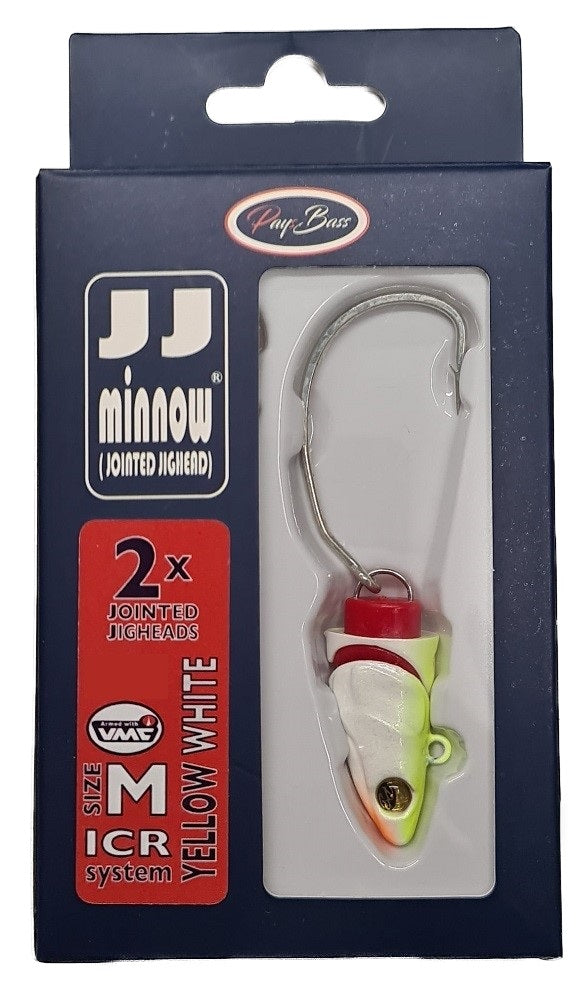 Pays Bass JJ Minnow Jig Head 25g Yellow White