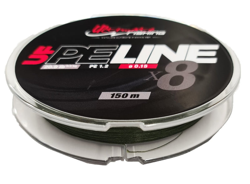 Ultimate Fishing PE Line x8 PE1.2 20lb 150M Dark Green