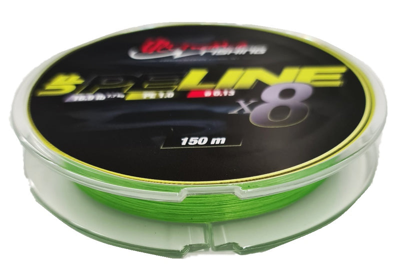 Ultimate Fishing PE Line x8 PE1.0 16lb 150M Chartreuse