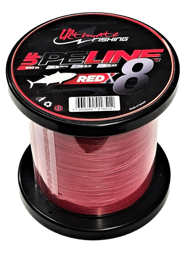 Ultimate Fishing PE Line x8 PE#8 98lb 600M Red