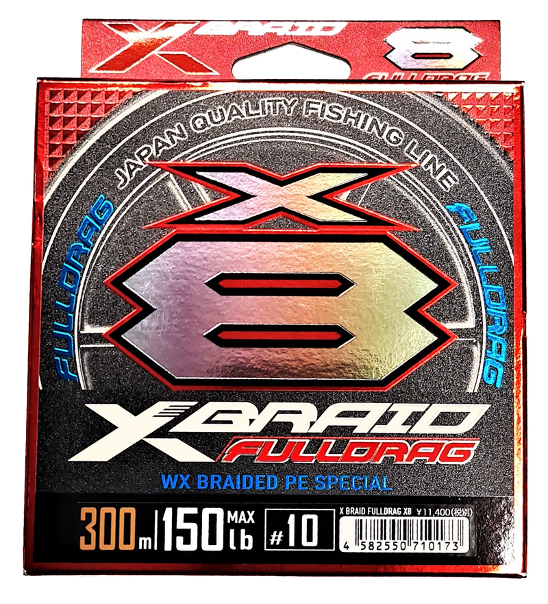 YGK X-Braid x8 Fulldrag PE#10 150lb 300m YGK X-Braid x8 Fulldrag PE#10 150lb 300m