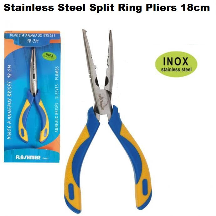 Flashmer Stainless Steel Split Ring Pliers 18cm