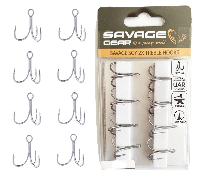 Savage Gear SGY 2X Treble Hooks