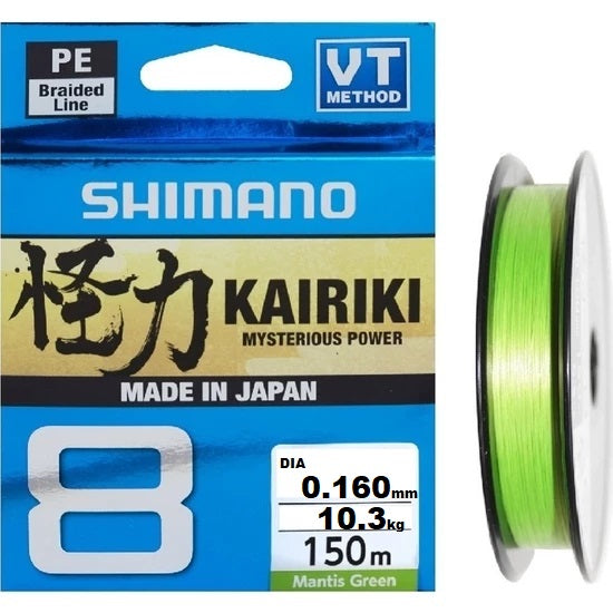 Shimano Kairiki 22lb 0.160mm 150m Mantis Green