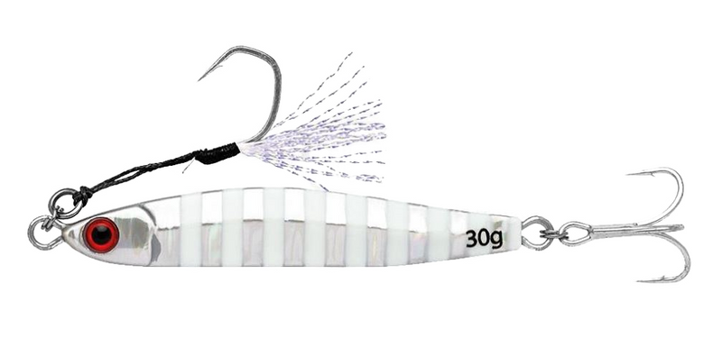 Daiwa Metal Jig SA-SK60G06 Zebra Glow Fishing Lure - Saltwater Jigging Lure With Glow Finish For Deep Water Fishing