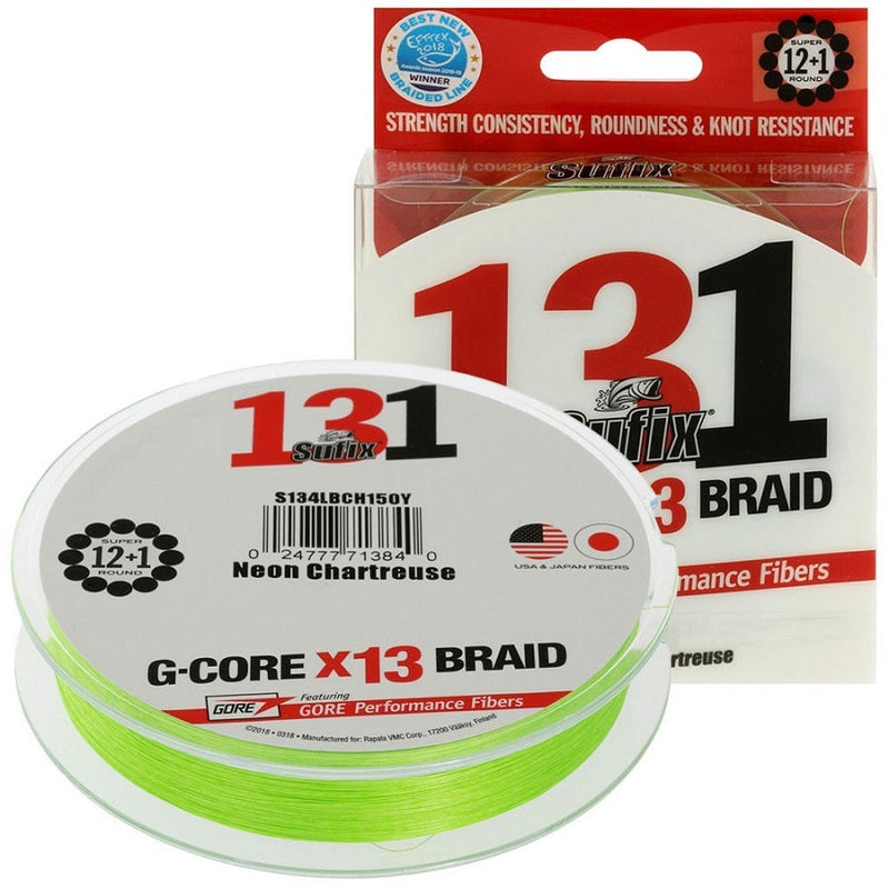 Sufix 131 G-Core X13 PE0.4 LRF Neon Chartreuse 150m 12lb